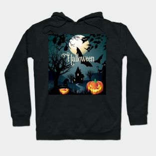 Halloween night party illustration Hoodie